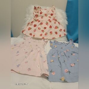 H&M Kids Dresses - Pink and Blue with Strawberry and Floral Prints